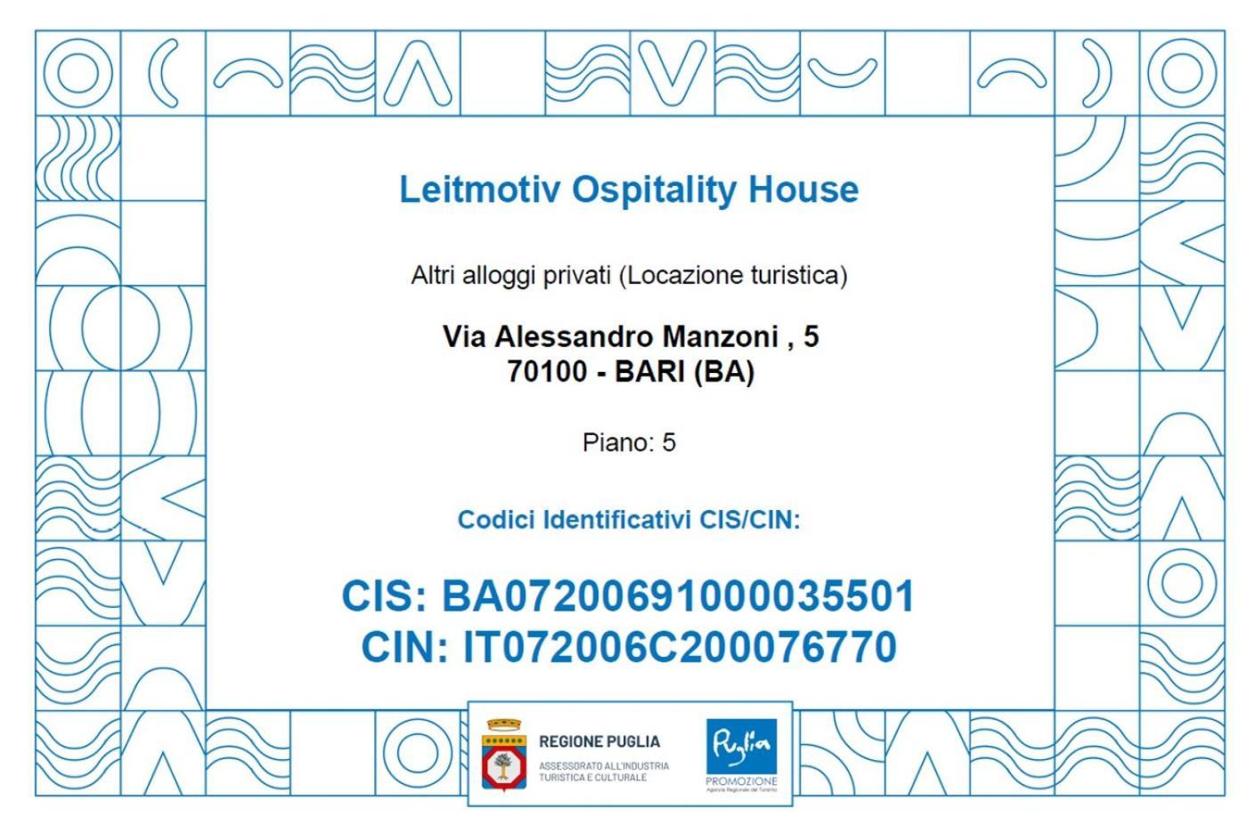 Villa Leitmotiv Ospitality House Bari Exterior foto